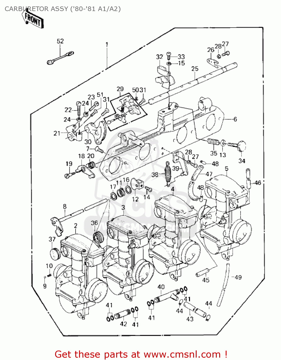 CARBURETOR ASSY ('80-'81 A1/A2) KZ550A1 1980 USA CANADA