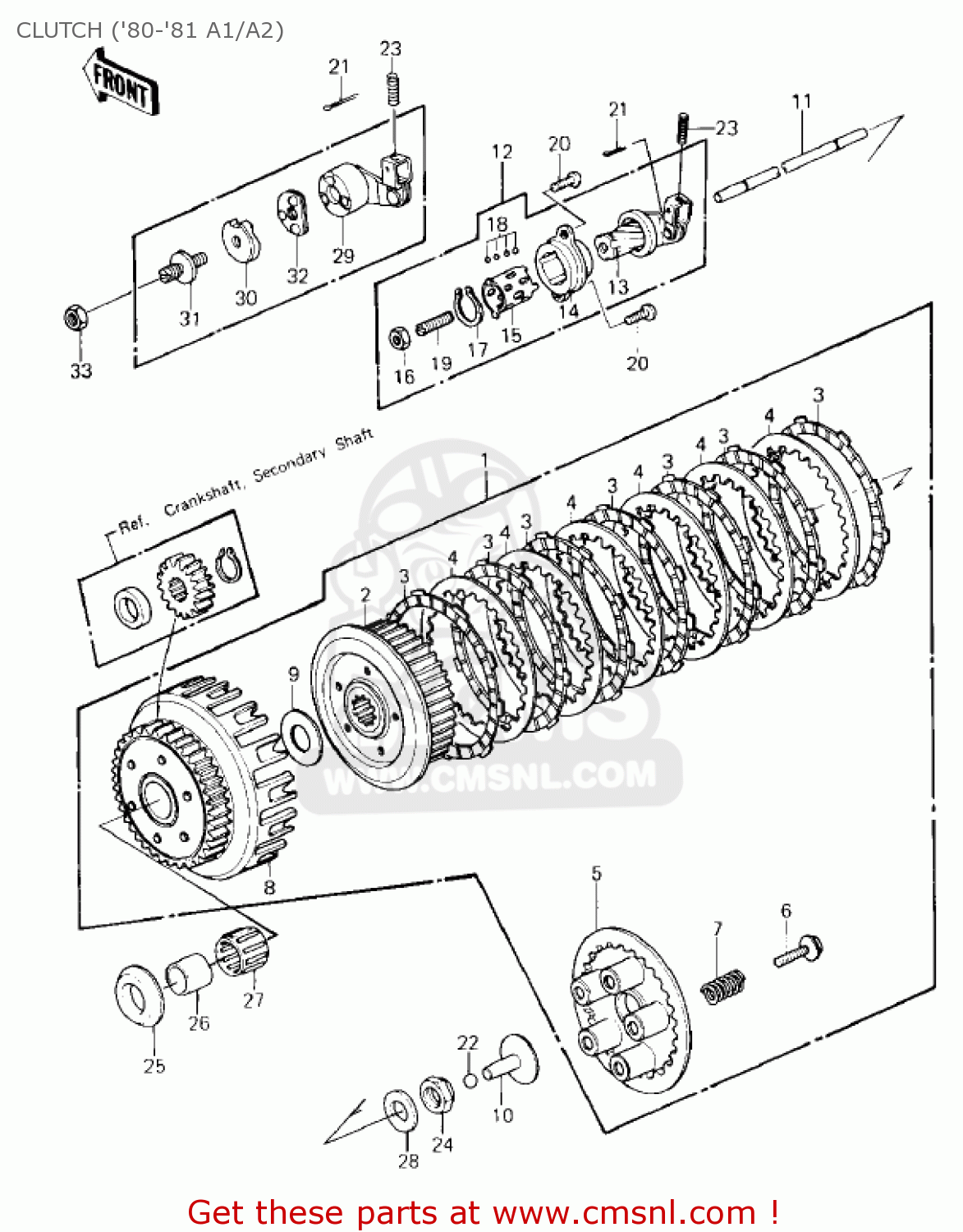CLUTCH ('80-'81 A1/A2) KZ550A1 1980 USA CANADA