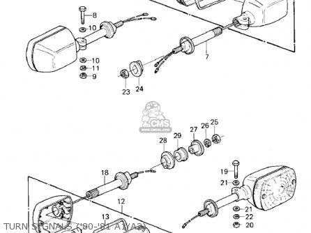 TURN SIGNALS ('80-'81 A1/A2) - KZ550A1 1980 USA CANADA