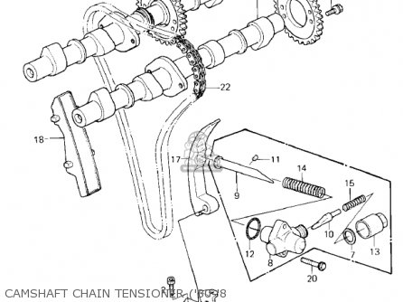 CAMSHAFT CHAIN TENSIONER ('80-'8 - KZ550A1 1980 USA CANADA