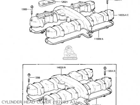CYLINDER HEAD COVER ('82-'83 A3/ - KZ550A1 1980 USA CANADA