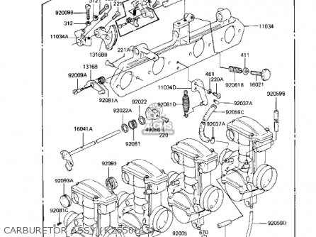 CARBURETOR ASSY (KZ550-A3) - KZ550A1 1980 USA CANADA