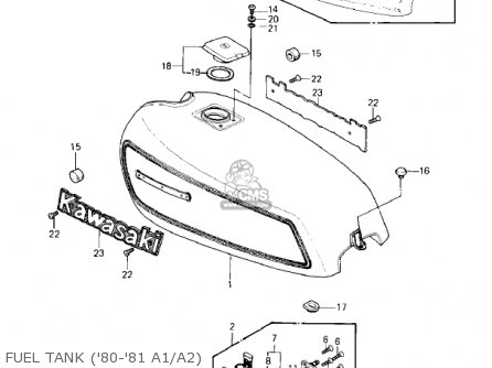 FUEL TANK ('80-'81 A1/A2) - KZ550A1 1980 USA CANADA