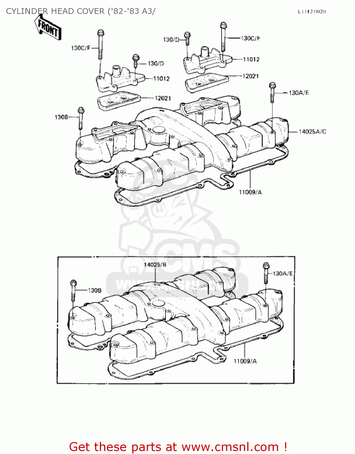 CYLINDER HEAD COVER ('82-'83 A3/ KZ550A2 1981 USA CANADA