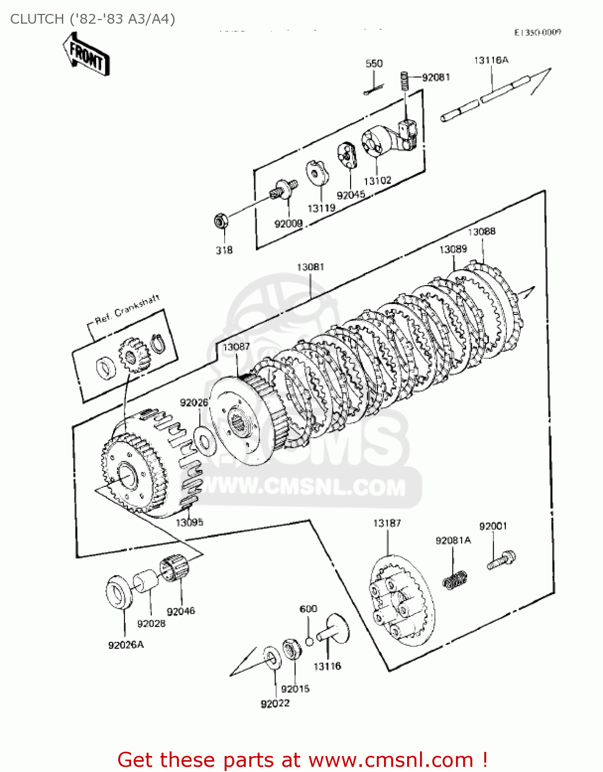 CLUTCH ('82-'83 A3/A4) KZ550A2 1981 USA CANADA