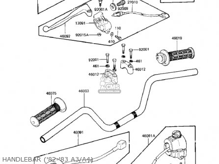 HANDLEBAR ('82-'83 A3/A4) - KZ550A2 1981 USA CANADA