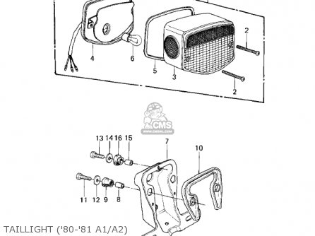 TAILLIGHT ('80-'81 A1/A2) - KZ550A2 1981 USA CANADA