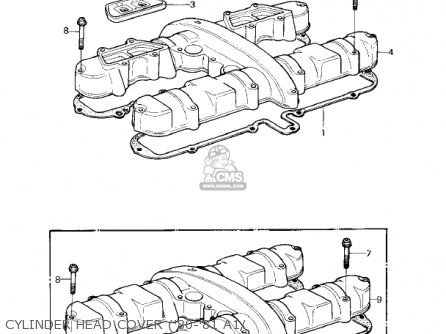 CYLINDER HEAD COVER ('80-'81 A1/ - KZ550A2 1981 USA CANADA