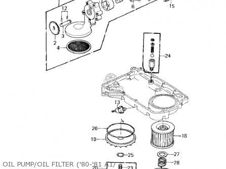 OIL PUMP/OIL FILTER ('80-'81 A1/ - KZ550A2 1981 USA CANADA