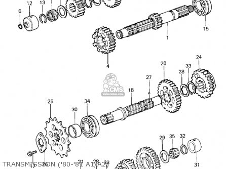 TRANSMISSION ('80-'81 A1/A2) - KZ550A2 1981 USA CANADA