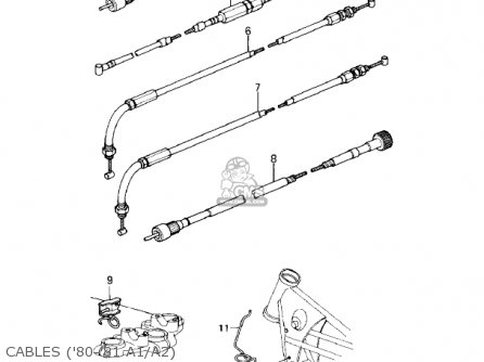 CABLES ('80-'81 A1/A2) - KZ550A2 1981 USA CANADA