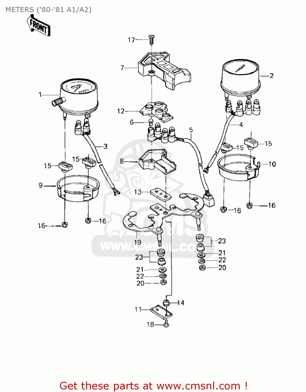 METERS ('80-'81 A1/A2) KZ550A3 1982 USA CANADA
