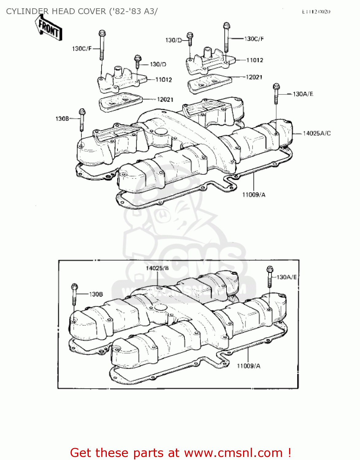 CYLINDER HEAD COVER ('82-'83 A3/ KZ550A3 1982 USA CANADA