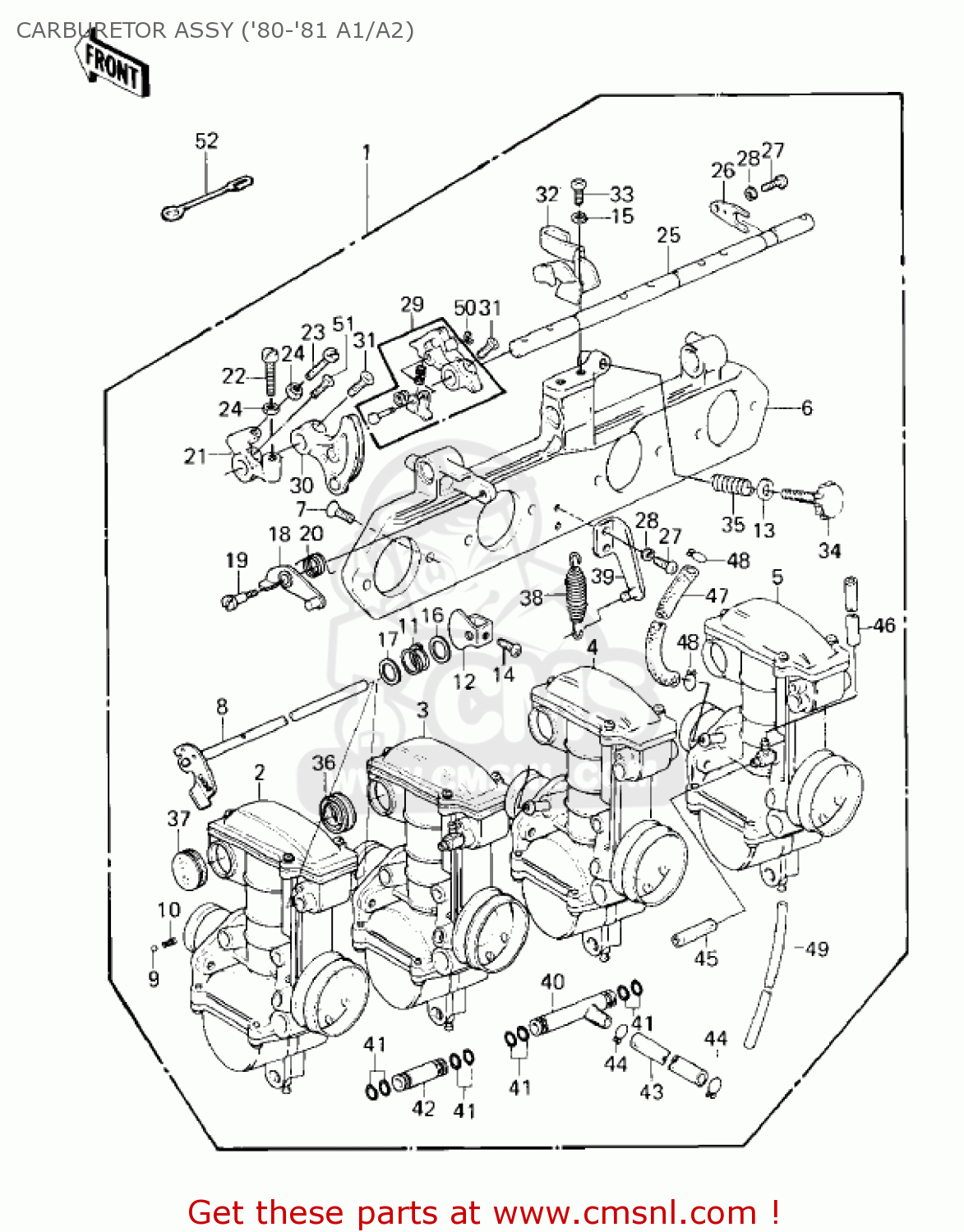 CARBURETOR ASSY ('80-'81 A1/A2) KZ550A3 1982 USA CANADA