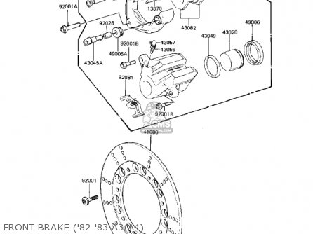 FRONT BRAKE ('82-'83 A3/A4) - KZ550A3 1982 USA CANADA