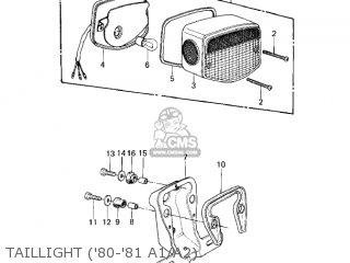 TAILLIGHT ('80-'81 A1/A2) - KZ550A3 1982 USA CANADA