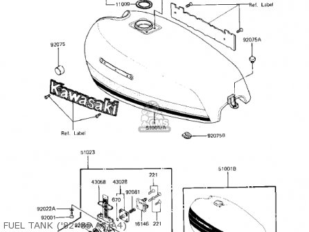 FUEL TANK ('82-'83 A3/A4) - KZ550A3 1982 USA CANADA