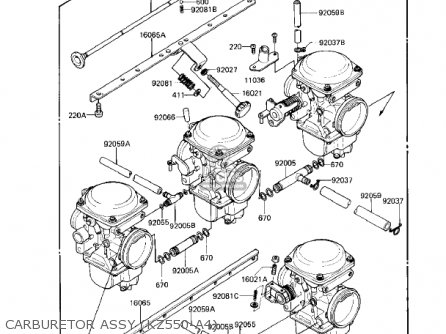 CARBURETOR ASSY (KZ550-A4) - KZ550A3 1982 USA CANADA
