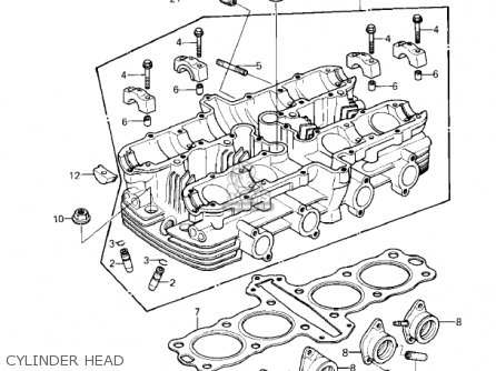 CYLINDER HEAD - KZ550A3 1982 USA CANADA