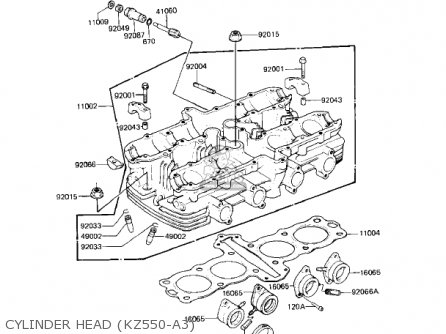CYLINDER HEAD (KZ550-A3) - KZ550A3 1982 USA CANADA
