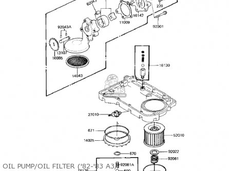 OIL PUMP/OIL FILTER ('82-'83 A3/ - KZ550A3 1982 USA CANADA
