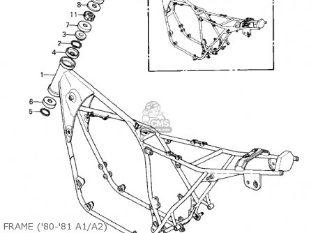 FRAME ('80-'81 A1/A2) - KZ550A3 1982 USA CANADA