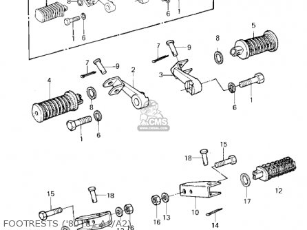 FOOTRESTS ('80-'81 A1/A2) - KZ550A3 1982 USA CANADA