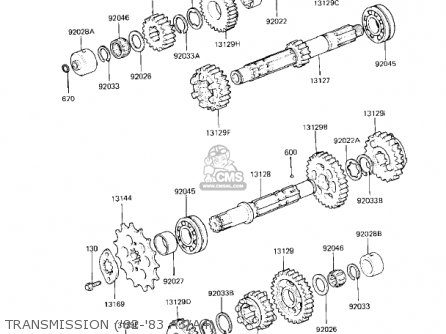 TRANSMISSION ('82-'83 A3/A4) - KZ550A3 1982 USA CANADA