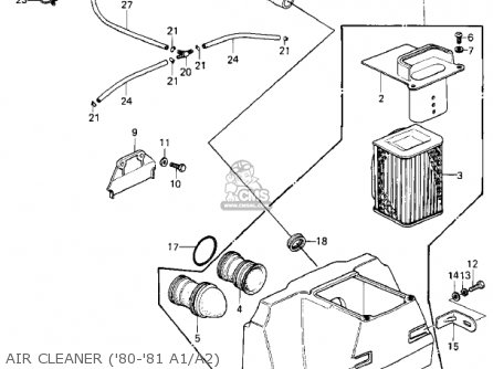 AIR CLEANER ('80-'81 A1/A2) - KZ550A3 1982 USA CANADA