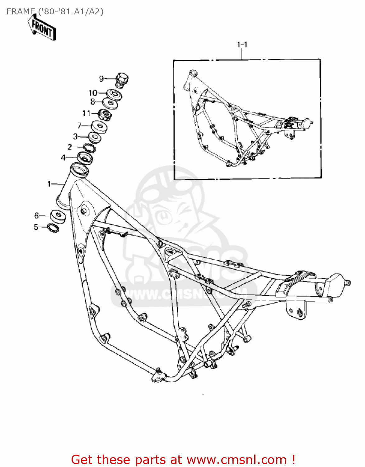 FRAME ('80-'81 A1/A2) KZ550A4 1983 USA CANADA