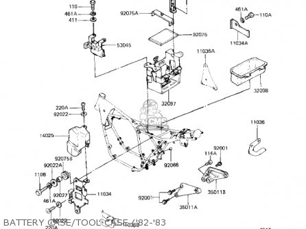 BATTERY CASE/TOOL CASE ('82-'83 - KZ550A4 1983 USA CANADA