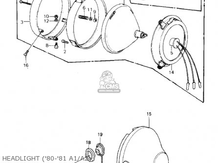 HEADLIGHT ('80-'81 A1/A2) - KZ550A4 1983 USA CANADA