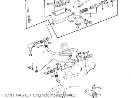 FRONT MASTER CYLINDER (KZ550-A1) - KZ550A4 1983 USA CANADA