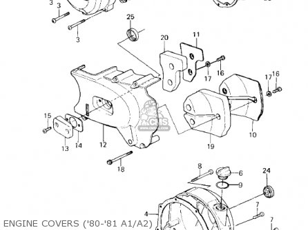 ENGINE COVERS ('80-'81 A1/A2) - KZ550A4 1983 USA CANADA