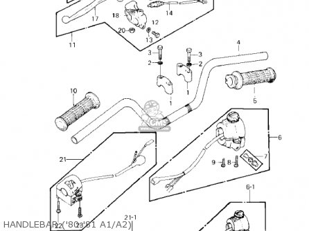 HANDLEBAR ('80-'81 A1/A2) - KZ550A4 1983 USA CANADA