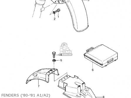 FENDERS ('80-'81 A1/A2) - KZ550A4 1983 USA CANADA
