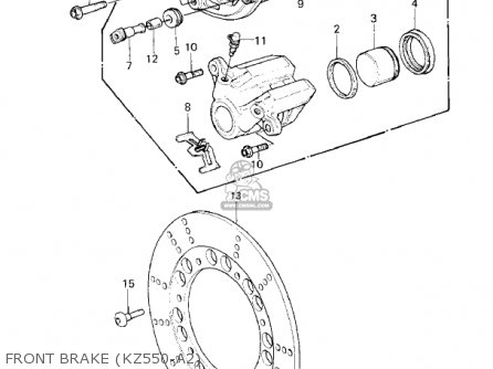 FRONT BRAKE (KZ550-A2) - KZ550A4 1983 USA CANADA