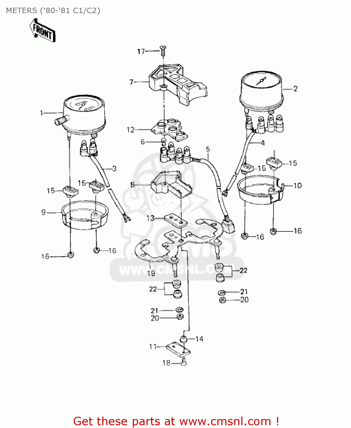 METERS ('80-'81 C1/C2) KZ550C1 LTD 1980 USA CANADA