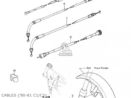CABLES ('80-81 C1/C2) - KZ550C1 LTD 1980 USA CANADA