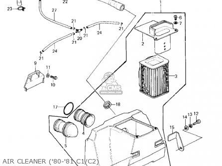 AIR CLEANER ('80-'81 C1/C2) - KZ550C1 LTD 1980 USA CANADA