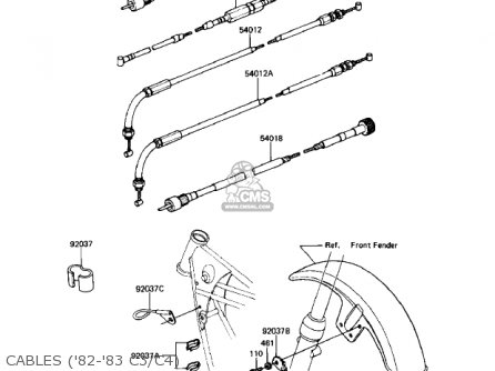CABLES ('82-'83 C3/C4) - KZ550C1 LTD 1980 USA CANADA