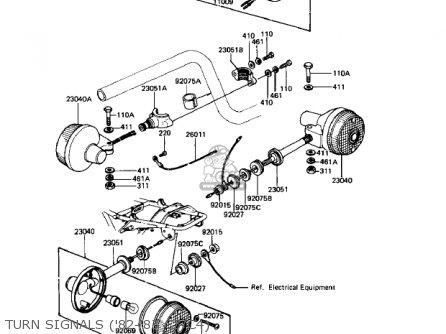 TURN SIGNALS ('82-'83 C3/C4) - KZ550C1 LTD 1980 USA CANADA