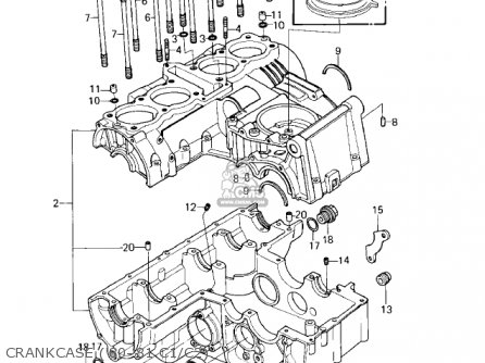 CRANKCASE ('80-'81 C1/C2) - KZ550C1 LTD 1980 USA CANADA