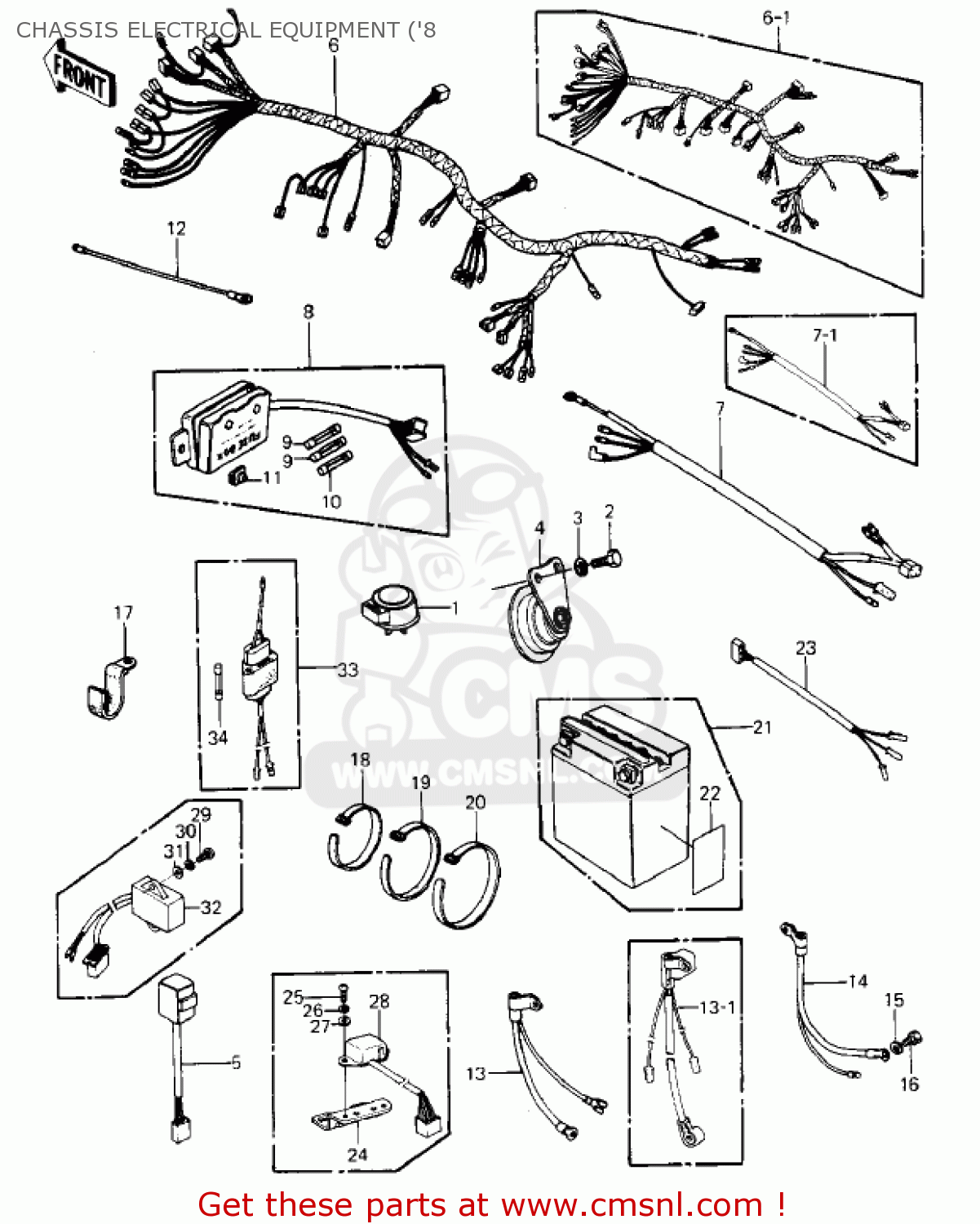 CHASSIS ELECTRICAL EQUIPMENT ('8 KZ550C2 LTD 1981 USA CANADA