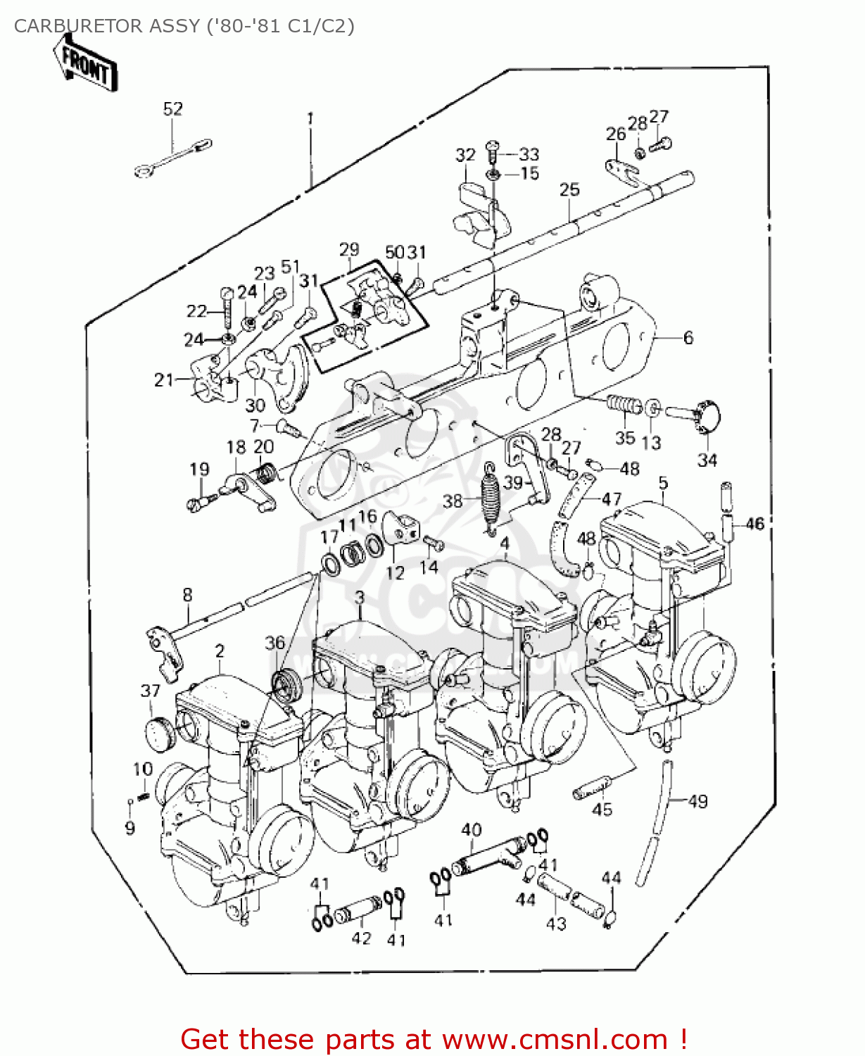 CARBURETOR ASSY ('80-'81 C1/C2) KZ550C2 LTD 1981 USA CANADA