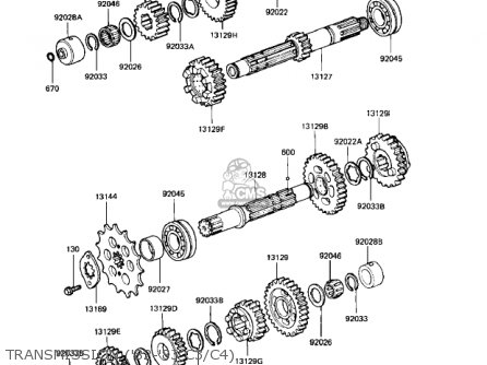 TRANSMISSION ('82-'83 C3/C4) - KZ550C2 LTD 1981 USA CANADA