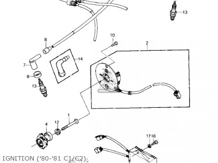 IGNITION ('80-'81 C1/C2) - KZ550C2 LTD 1981 USA CANADA