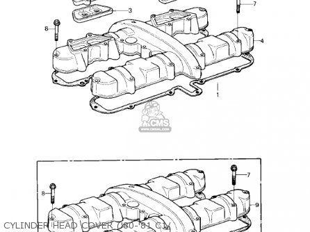CYLINDER HEAD COVER ('80-'81 C1/ - KZ550C2 LTD 1981 USA CANADA
