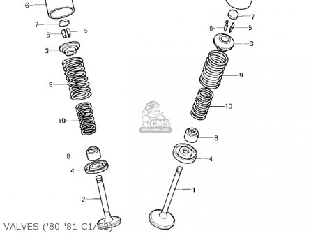 VALVES ('80-'81 C1/C2) - KZ550C2 LTD 1981 USA CANADA