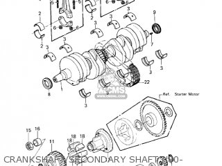 CRANKSHAFT/SECONDARY SHAFT ('80- - KZ550C2 LTD 1981 USA CANADA